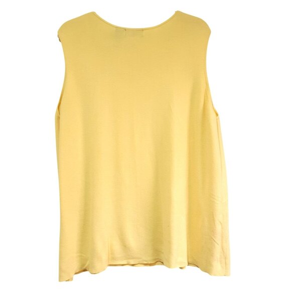 Maggie Barnes Sleeveless Yellow Tank Top 2X Soft Lightweight Women’s Casual Wear - Picture 2 of 3
